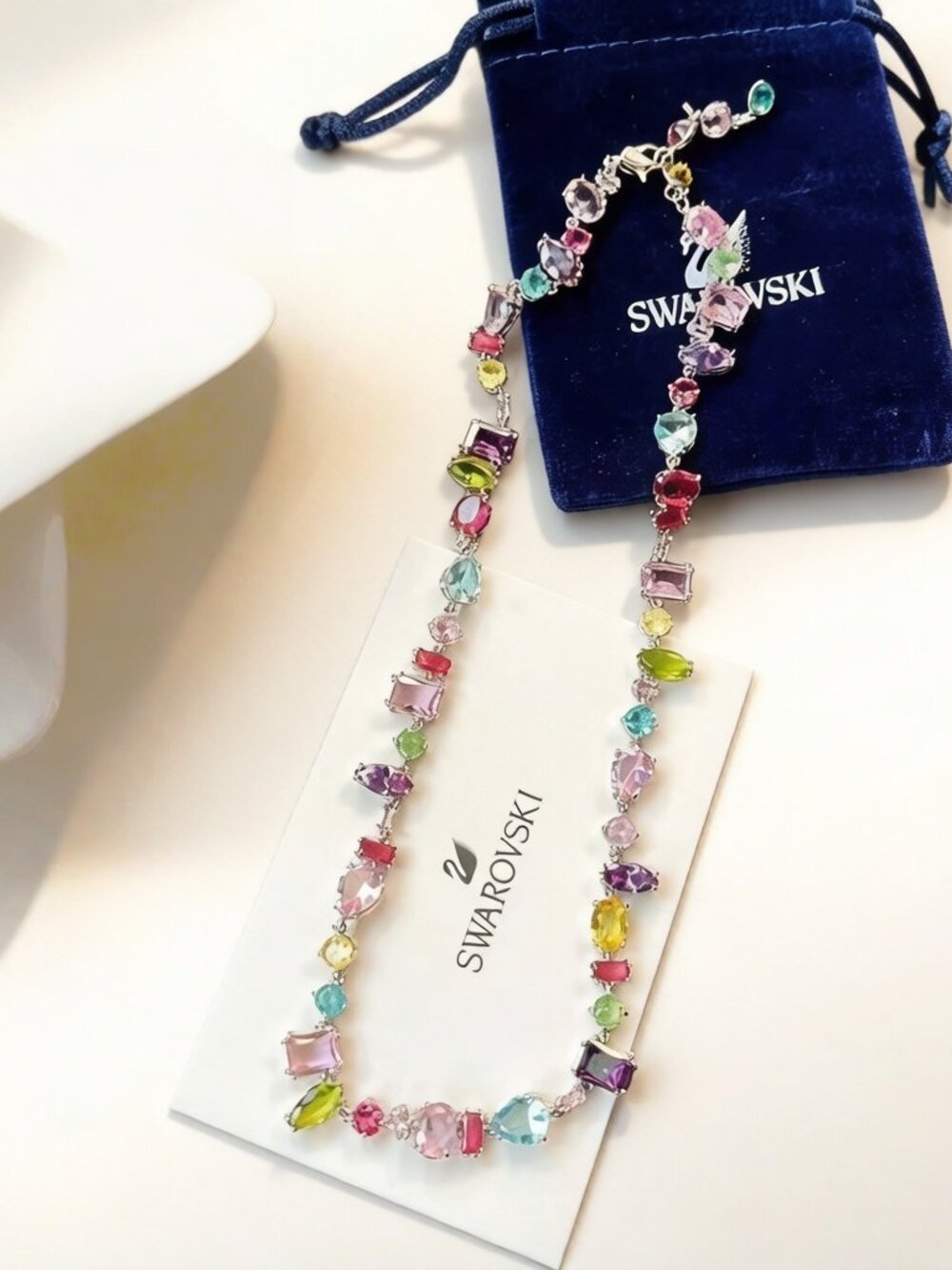 Swarovski colored candy-colored crystal necklace